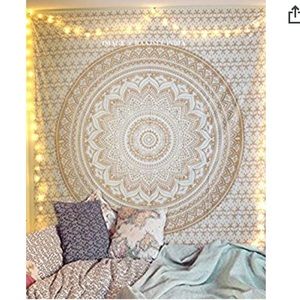Gold and white tapestry